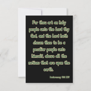 Deuteronomy 14:2 KJV Bible Verse Greeting Card