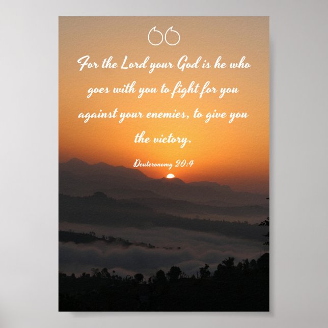 Deuteronomy 20:4  - Bible Poster (Front)