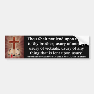 Deuteronomy 23:19 Holy Bible King James Version Bumper Sticker