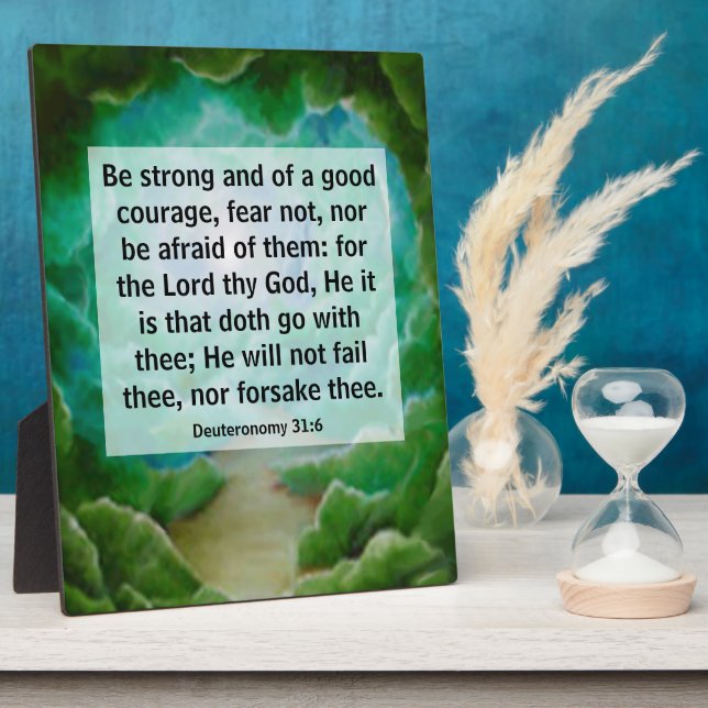 Deuteronomy 31:6   plaque (Side)