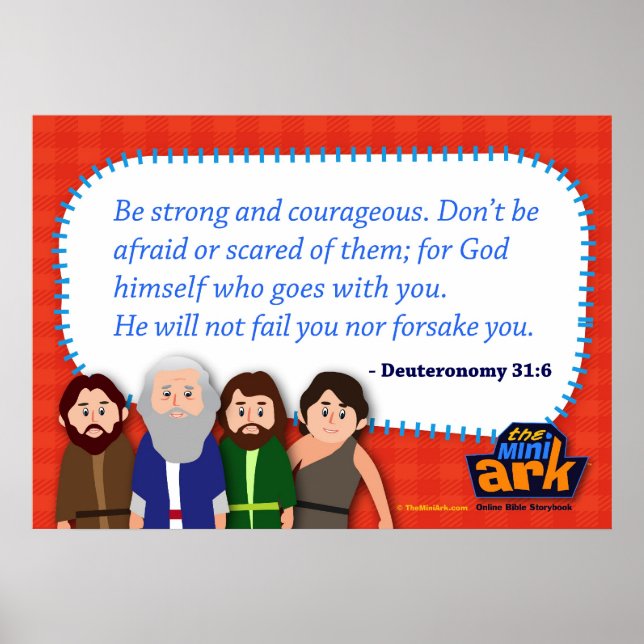 Deuteronomy 31:6 poster (Front)