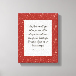 Deuteronomy 31:8 Bible Verse Image  Canvas Print