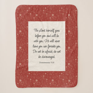 Deuteronomy 31:8 Bible Verse Image  Sherpa Blanket
