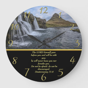 Deuteronomy 31:8 The LORD himself  Large Clock