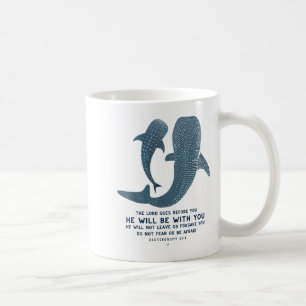 Deuteronomy 31_8 Whale Shark Christian Faith Pun O Coffee Mug