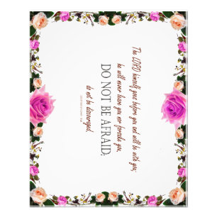 Deuteronomy_31, Do not be discouraged Photo Print
