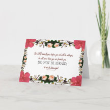 Deuteronomy 31 Flower Postcard do not be afraid