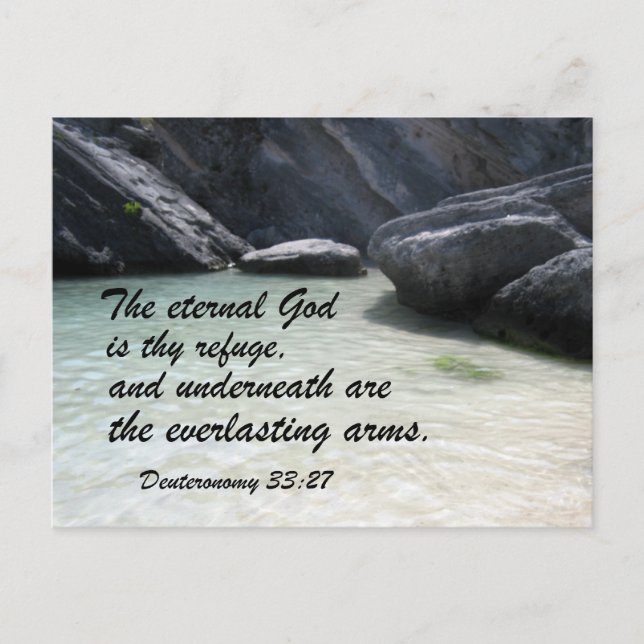 Deuteronomy 33:27 postcard (Front)