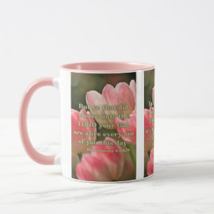 Deuteronomy 4:4 KJV Bible Verse Pic Two-Tone Mug