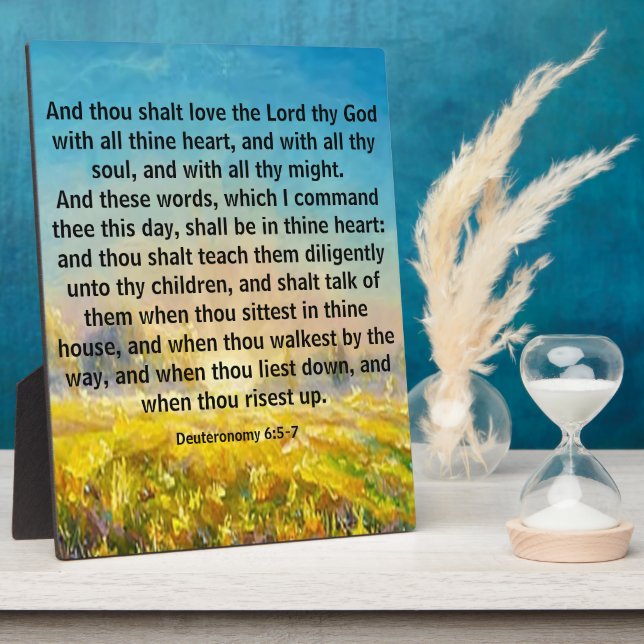 Deuteronomy 6:5-7   plaque (Side)