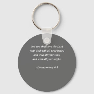 DEUTERONOMY 6-5 Bible Verse Keychain
