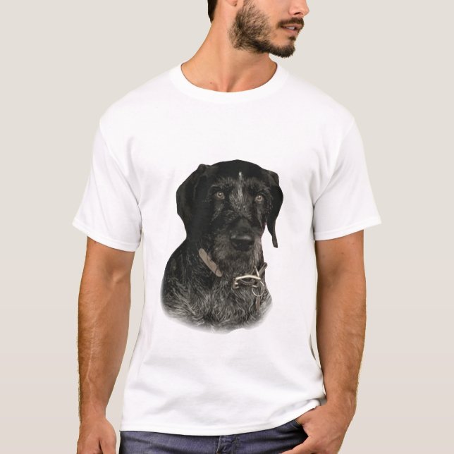 Deutsch Drahthaar, a fantastic pheasant and quail  T-Shirt (Front)