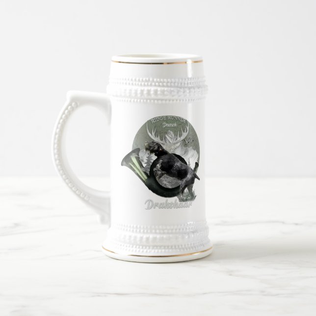 Deutsch Drahthaar  Beer Stein (Left)