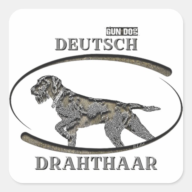 Deutsch Drahthaar , Best gun dog  Square Sticker (Front)