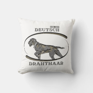 Deutsch Drahthaar , Best gun dog  Throw Pillow