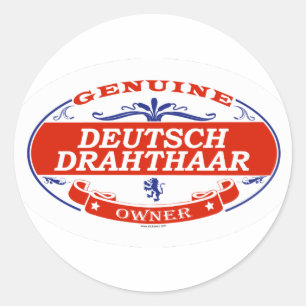 Deutsch Drahthaar Classic Round Sticker