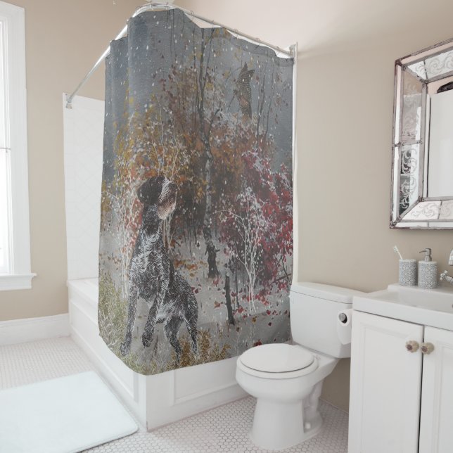 Deutsch Drahthaar(GWP) Shower Curtain (In Situ)