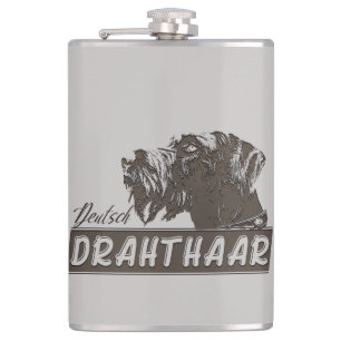 Deutsch Drahthaar Hip Flask