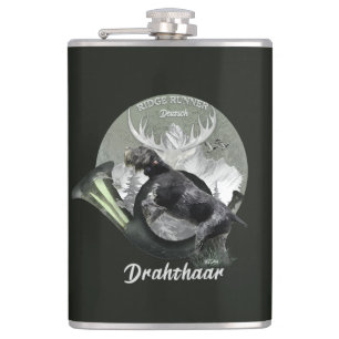 Deutsch Drahthaar  Hip Flask