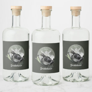 Deutsch Drahthaar  Liquor Bottle Label