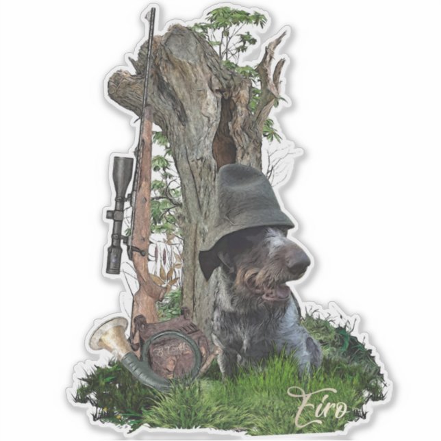 Deutsch Drahthaar Sticker (Front)