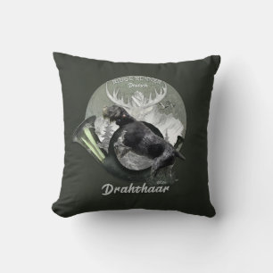 Deutsch Drahthaar Throw Pillow