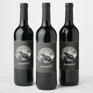 Deutsch Drahthaar  Wine Label