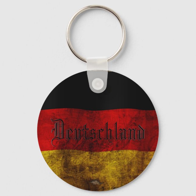 Deutsch Flagge - Vintage... Keychain (Front)