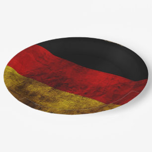 Deutsch Flagge - Vintage... Paper Plate