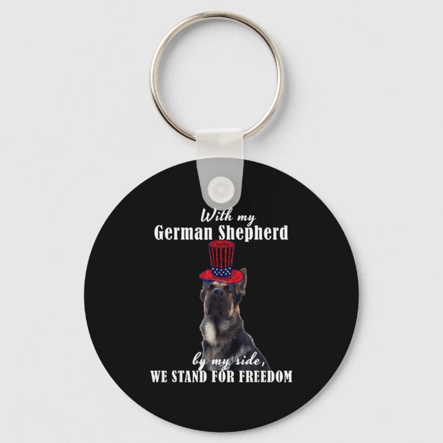 Deutsch Funny American German Dogs Quotes Germany  Keychain (Front)