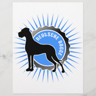 Deutsche Dogge stern blau Flyer