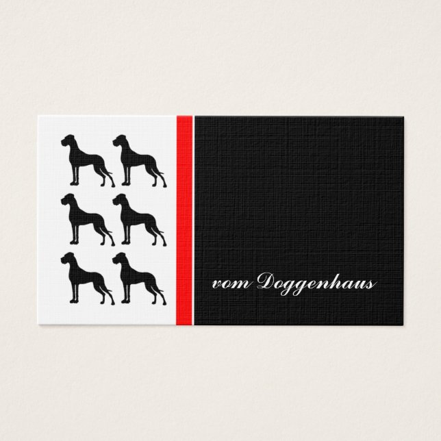 Deutsche Dogge Visitenkarte (Front)