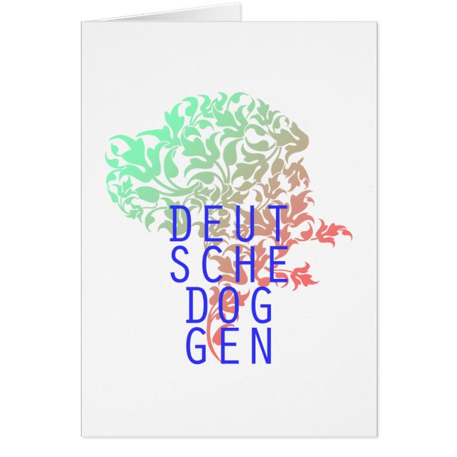 Deutsche Doggen Blatt Kopf (Front)