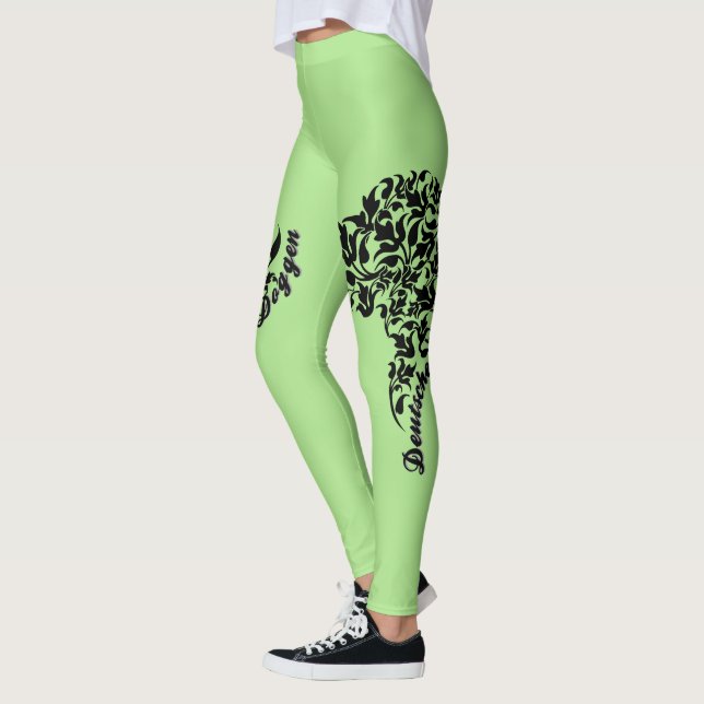 Deutsche Doggen blumig Leggings (Left)