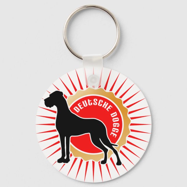 Deutsche Doggen german text Keychain (Front)