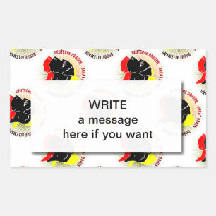 Deutsche Doggen Schwarz Rot Gold Sticker