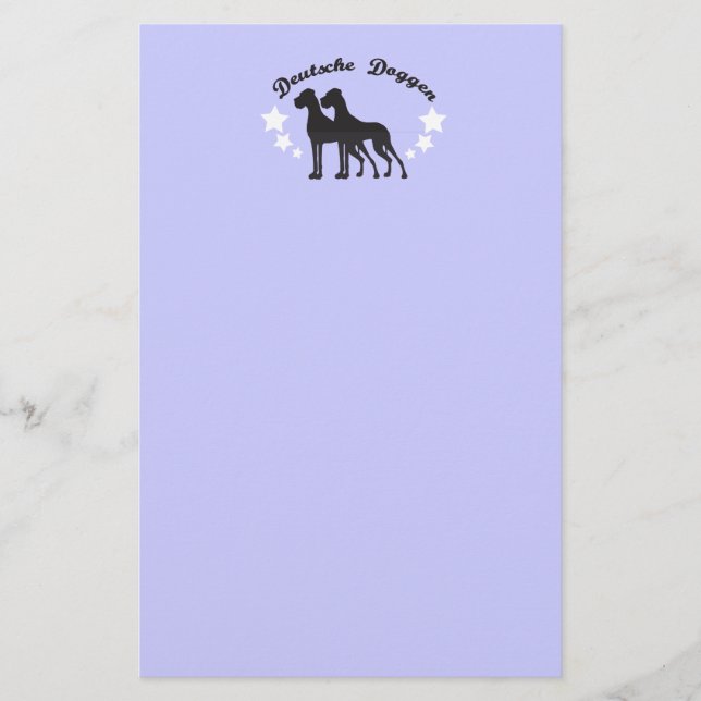 Deutsche Doggen Stationery (Front)