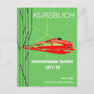 Deutsche Reichsbahn Kursbuchdesign Postcard