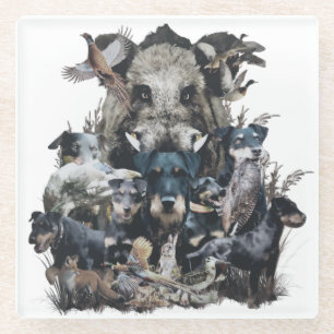  Deutscher Jagdterrier  Glass Coaster