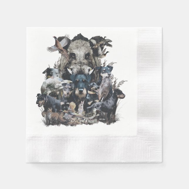 Deutscher Jagdterrier Napkin (Front)
