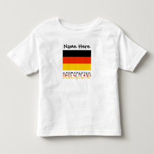 Deutschland and German Flag Personalized Toddler T-shirt