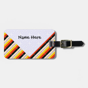 Deutschland and German Flag Tiled Personalized Luggage Tag