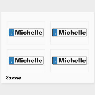 Deutschland Auto Kennzeichen personalisierbar Sticker
