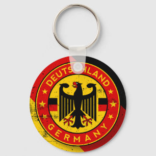 Deutschland, Badge of Germany Keychain