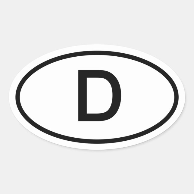 Deutschland Country of Origin Oval Decal Sticker (Front)