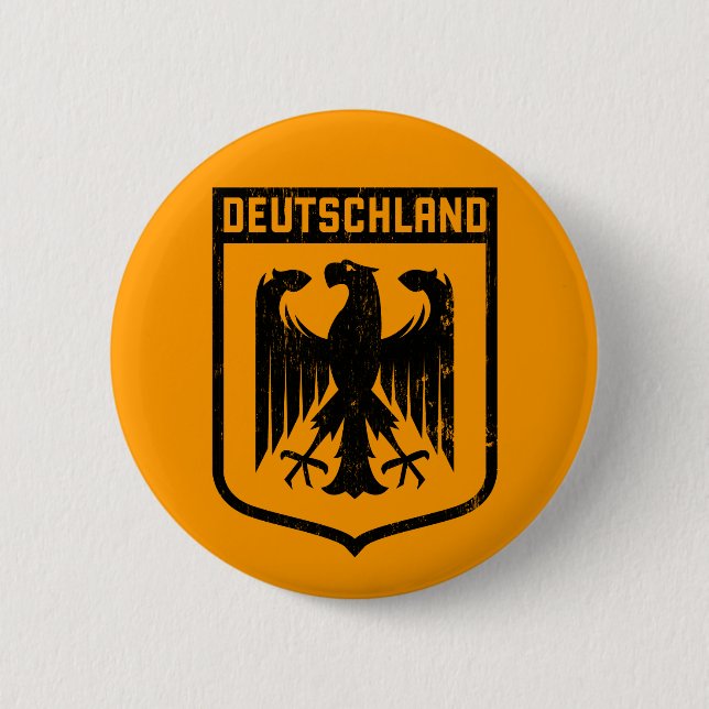 Deutschland Eagle -  Germany Coat of Arms 2 Inch Round Button (Front)