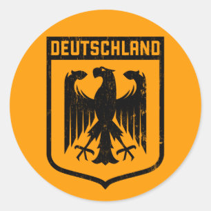 Deutschland Eagle -  Germany Coat of Arms Classic Round Sticker