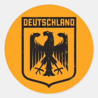Deutschland Eagle -  Germany Coat of Arms Classic Round Sticker