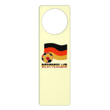 Deutschland Flag with Soccer Ball Grey Border