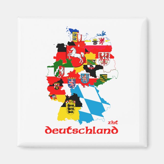Deutschland flags magnet (Front)